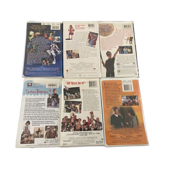 Lot of 6 Little Giants The Kid Sandlot Space Jam VHS Tape Vintage Movie Y2K 90s - Picture 2 of 4